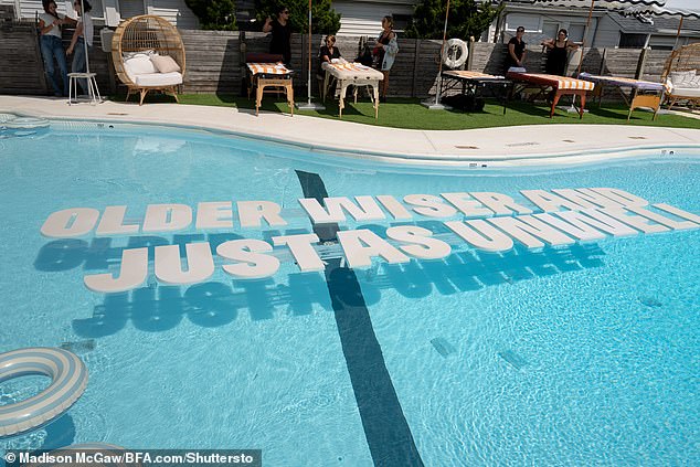 The message in the pool summed up the party: 'older, wiser and just as SICK'