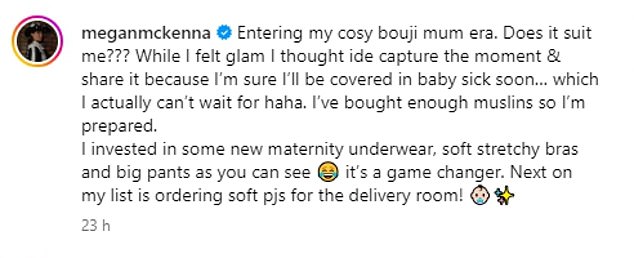 She posted this caption next to the new image