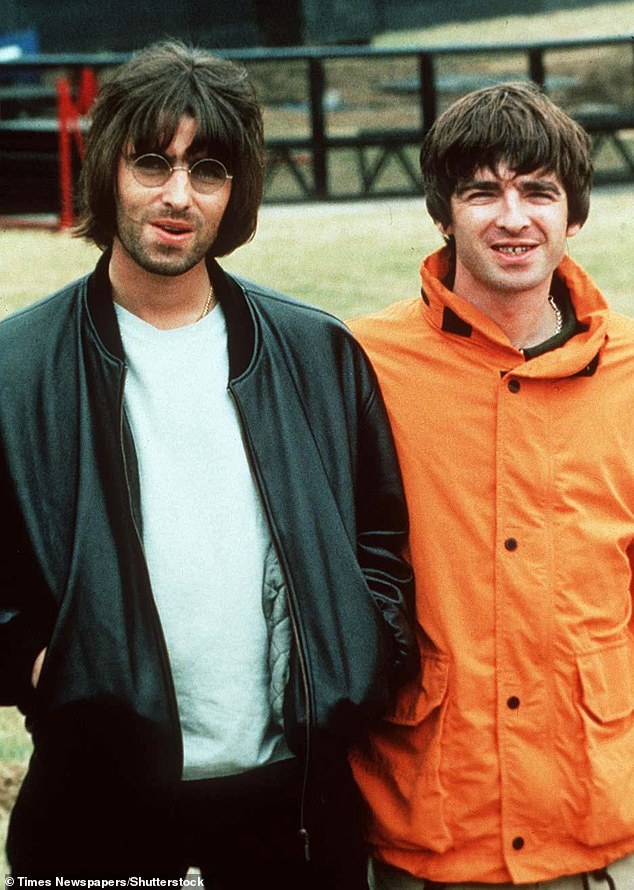 Noel (right) left Oasis in August 2009 after insisting he 'couldn't continue working together another day' with his brother Liam (left) (pictured 1996)