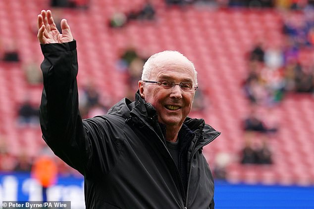 Sven-Goran Eriksson at a match between Liverpool and Ajax Legends at Anfield on March 23