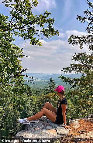 The 23-year-old regularly shared snaps from her travels with her Instagram followers, showing herself in her sportswear on the tops of mountains