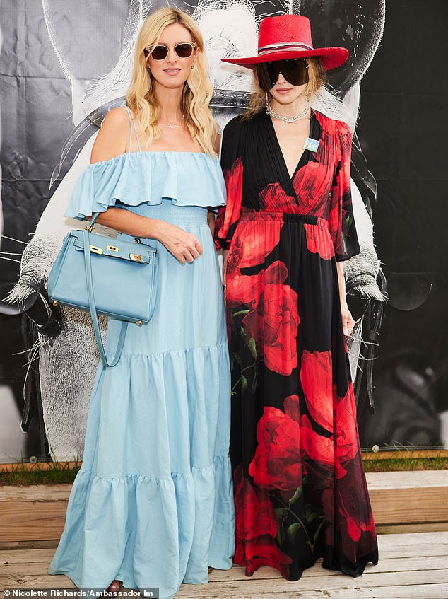 The heiress was accompanied to the event by her best friend Stacey Bendet, 45, CEO of American fashion company Alice + Olivia