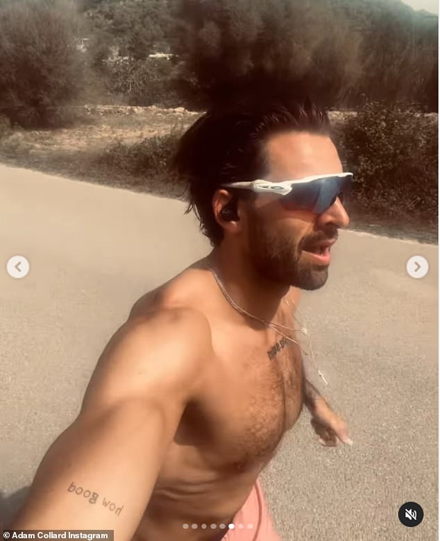 Meanwhile, Adam proved that even on holiday he will always prioritise his health and fitness, sharing a clip of himself enjoying a morning run