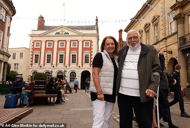 Father and daughter Jeff Melbourne, 77, and Liz Nugent, 52, who visited York from Sheffield, said they had 'no problem' with the flag being flown