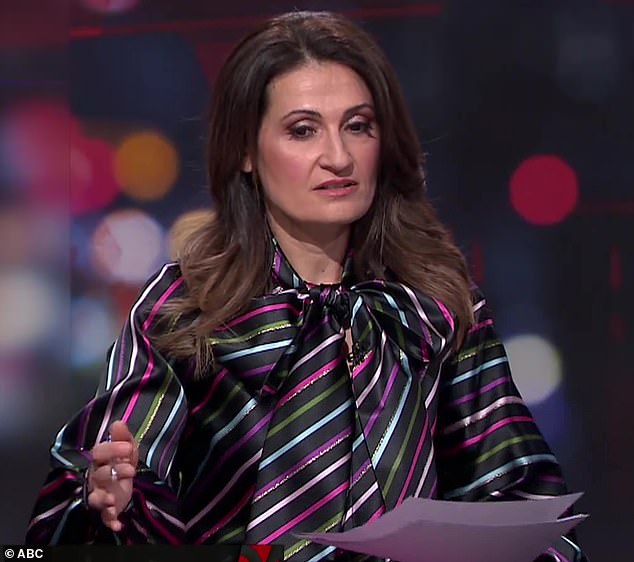 V+A presenter Patricia Karvelas (pictured) was shocked by the Boomers' question, calling it 