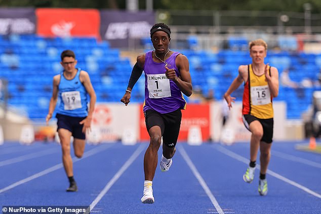 Iheme, just 14 years old, set a new milestone when he clocked a blazing 10.30 seconds at Lee Valley