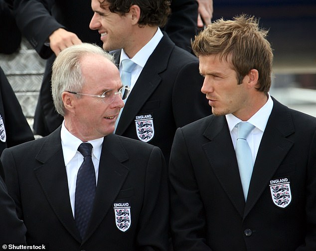 Eriksson and Beckham pictured in 2006 as they leave for the World Cup in Germany