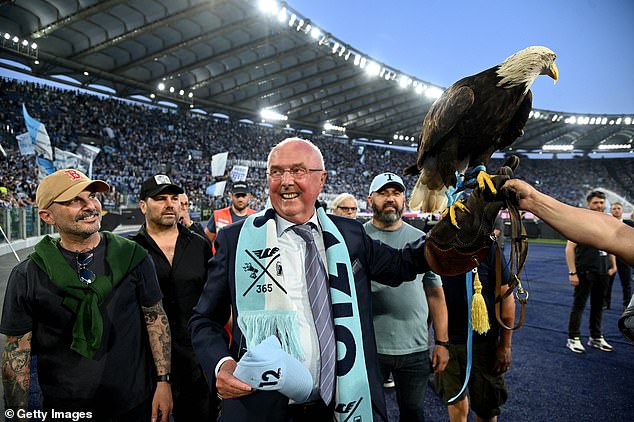 Sven-Goran Eriksson was widely celebrated before his death - seen here at Stadio Olimpico, home of former team SS Lazio, in May