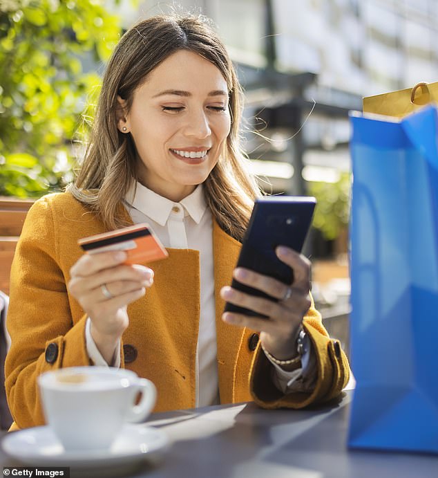 Research from a number of studies has shown that consumers feel more 'excited' while shopping after drinking a caffeinated beverage (stock image)