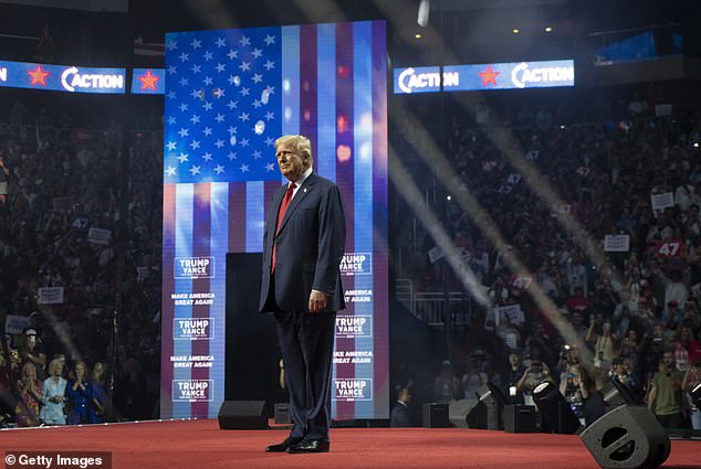 Former President Donald Trump campaigned at the same arena in Glendale, Arizona on Friday