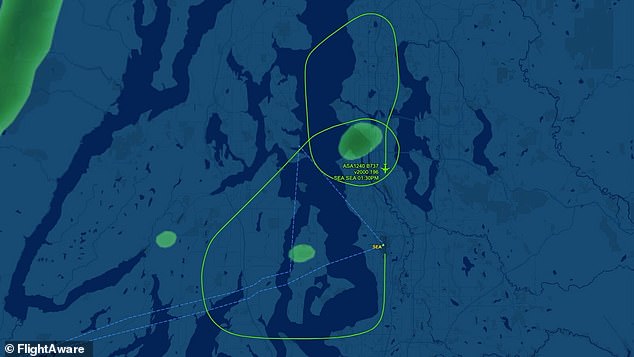 Flight radar data shows the plane circled Seattle several times before making its final descent. It was in the air for less than half an hour