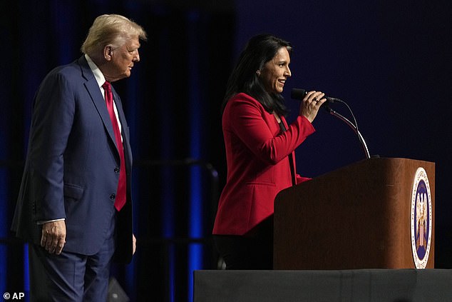 Gabbard appeared with the former president at the 146th Annual General Conference of the National Guard Association of the United States