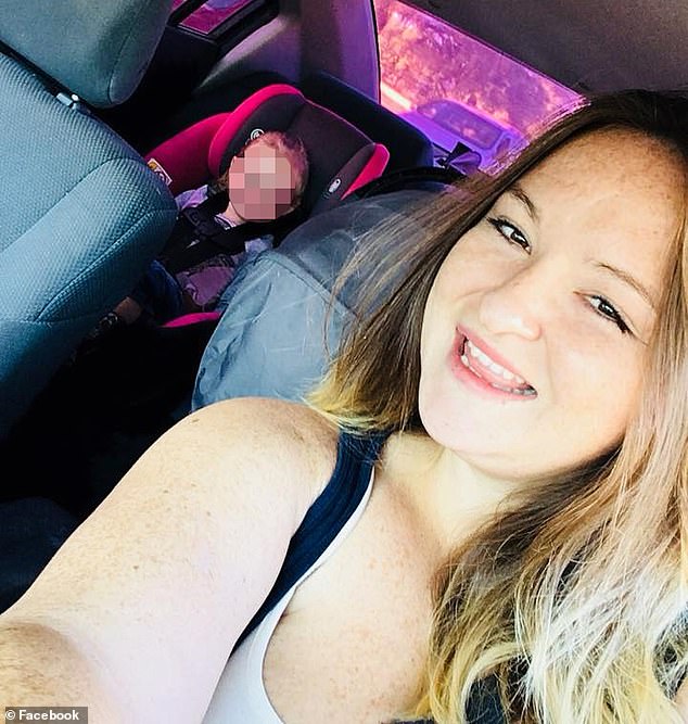 The baby's mother, Aleesia Phillips (pictured with her eldest child), asked a teenage neighbor to drop the baby off at his father's house after she left for work