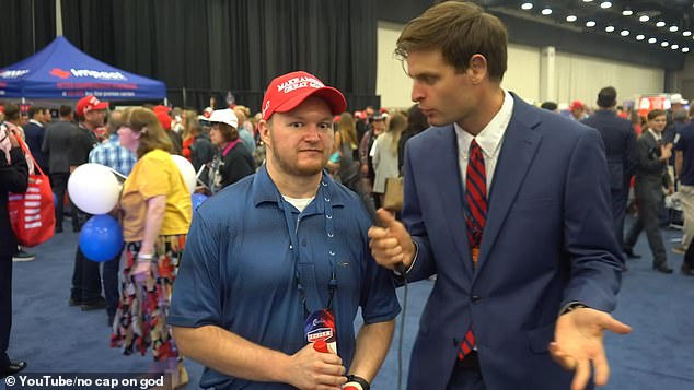 The YouTuber also made sure to interview the men at the conference