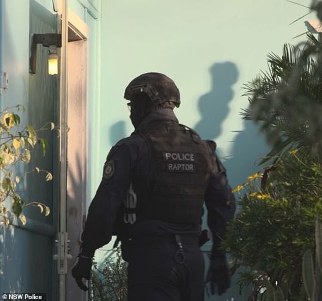 The large-scale police operations (pictured) follow a recent report by the Criminal Intelligence Commission, which found Australia has the second highest per capita use of methylamphetamine in the world.