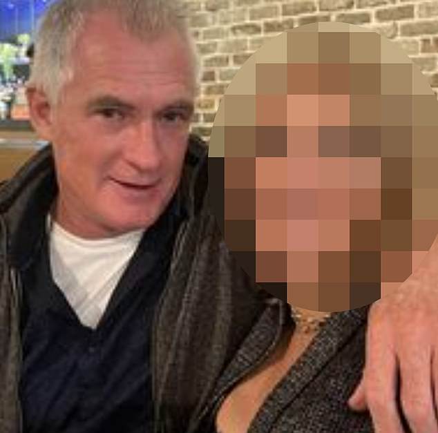 Pictured: Antony Benson with his partner, 48, before his alleged violent act on Sunday