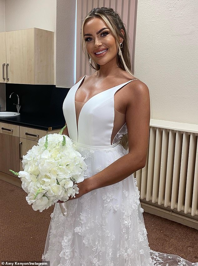 Amy, who has performed hundreds of weddings for her clients, will say 'yes' when she wears a white dress for the first time as a bride