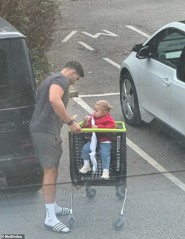 The 25-year-old boxer was photographed on Saturday while shopping at a shopping centre near Manchester