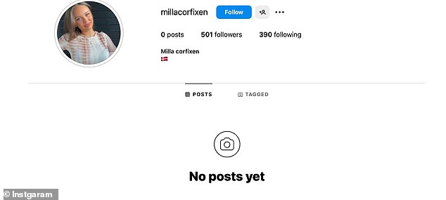 Milla said she was forced to delete her posts after receiving negative comments