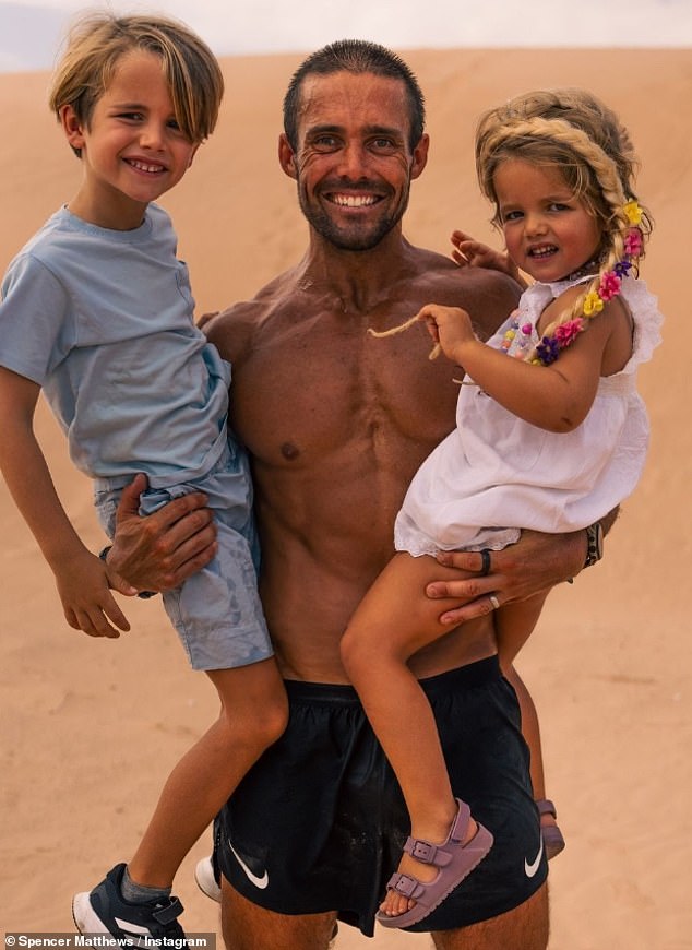 He was joined at the finish by his wife Vogue William and their three children; Theodore, five, Gigi, three, and Otto, two, who flew to the Jordan desert to see him finish