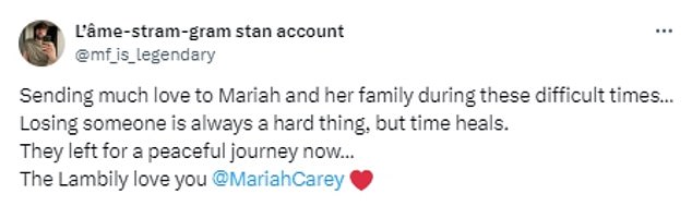 1724761607 881 Fans shower grieving Mariah Carey with support hours after she