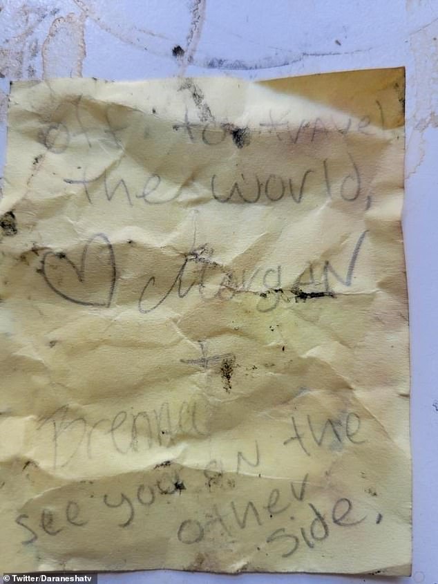 Guidry's father shared a note his son reportedly left with KVUE, which read: 