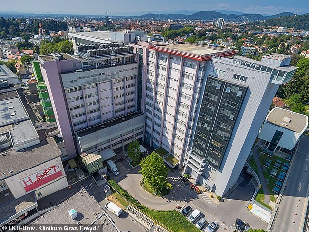 The neurosurgeon is facing a criminal investigation after she allowed her teenage daughter to drill into a patient's skull during surgery. Pictured: University Hospital Graz