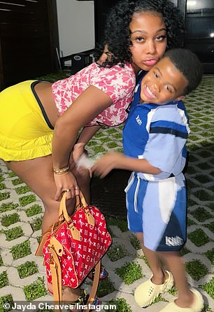 He also had a son, Loyal Armani Jones, 5; with baby mama #2 Jayda Cheaves (photo July 11)