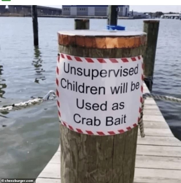 Funny! Another sign, spotted in Louisiana, warned parents that 