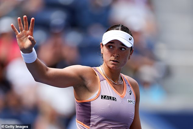 Caroline Dolehide claimed her first US Open main draw victory when she came back against Collins