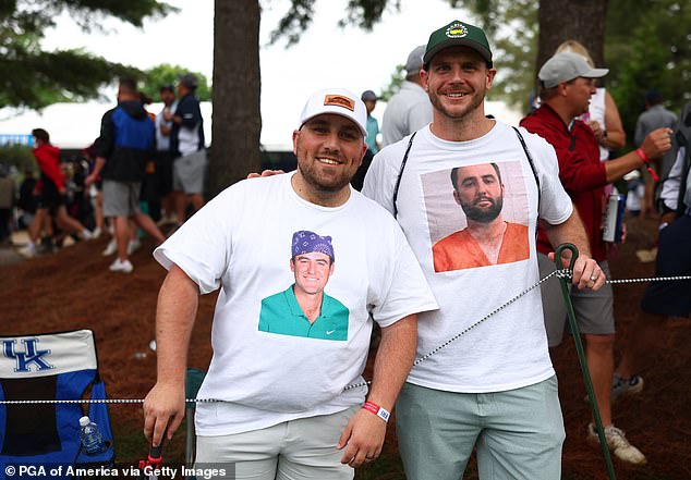 Fans made T-shirts with Scheffler's arrest photo just hours after he was released