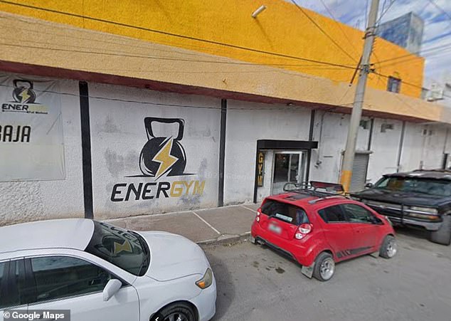 She was working out at her local EnerGym when the incident happened (pictured above)