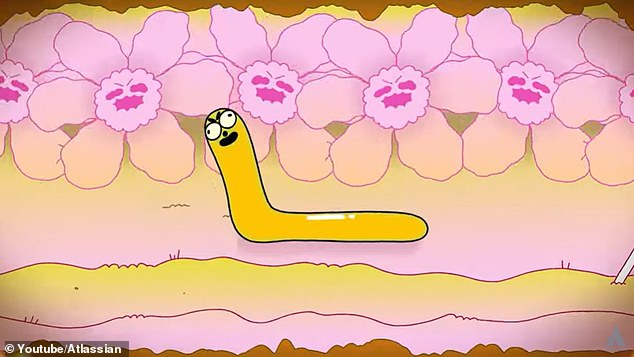 The 42-second audio track is accompanied by a bizarre animation depicting a literal worm in the mind