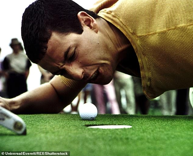 In the original, Sandler played a fictional hockey player turned golfer with a short fuse