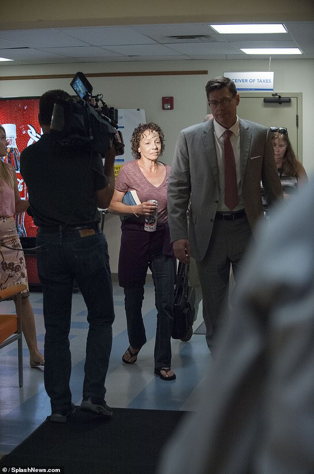 Alison Carey has been open about her struggles with addiction, but friends said the 63-year-old has been sober for at least three years. Carey, pictured above at a courthouse in Saugerties, New York on August 31, 2016, was arrested for prostitution