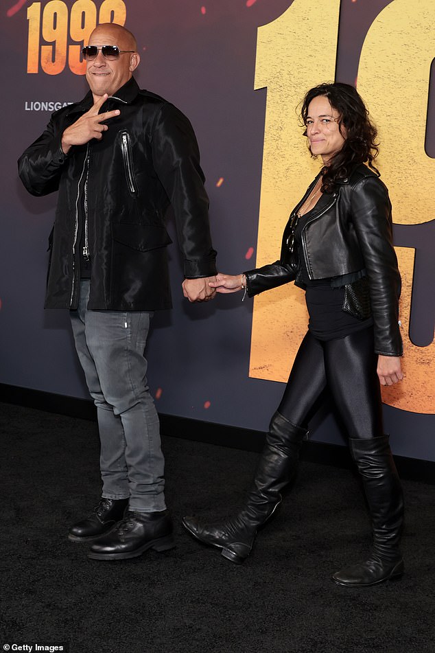 Rodriguez held Diesel's hand as they walked the red carpet together