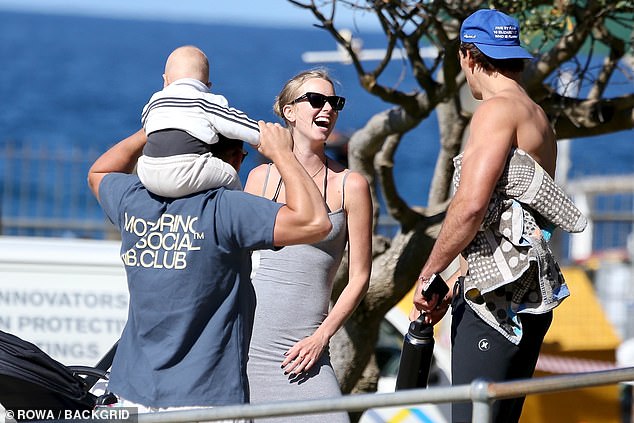 The chemistry between the couple is undeniable as they enjoy some relaxation on the family-friendly beach