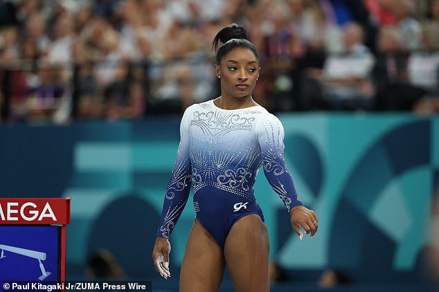 Biles competed in Paris after withdrawing from the competition in Tokyo