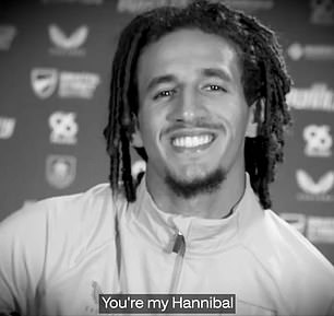 The championship club changed the phrase 'you are my Wonderwall' to 'you are my Hannibal'