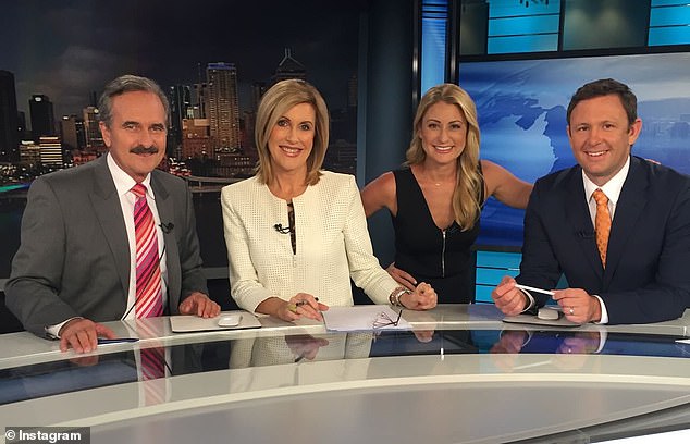 The charismatic TV presenter, 41, shared the shocking news in a statement, revealing she would be moving to rival network Channel Ten. (Pictured left to right: Veteran presenters Rod Young, Kay McGrath, Cantor and Rohan Welsh)