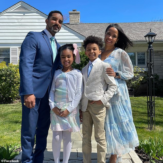 Former Mount Vernon Mayor Richard Thomas, pictured with his wife Cherish Celetti and their two children, said they 'had the American dream — now it's the American nightmare'