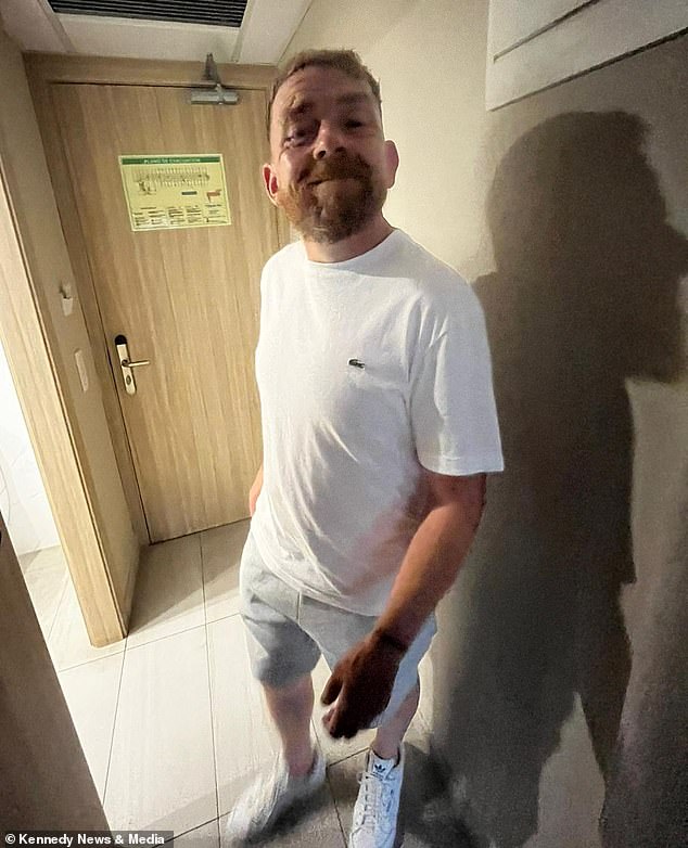 The father of one had returned to his hotel at 6am after a night out and had a brilliant idea about how to reserve a sunbed