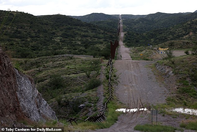 The huge gap in the boundary wall for the reserve can be seen opposite the pre-established shelters