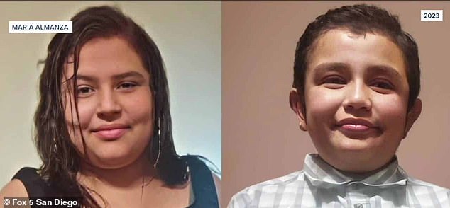 Two of her children went onto the highway to retrieve the fallen object when they were struck by an oncoming vehicle, killing her 10-year-old son Alan and her 16-year-old daughter Amy.