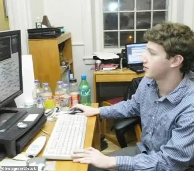 Above, a candid photo of Zuckerberg in the early days of Facebook. Tim Sparapani, Facebook's first director of public policy, once said that Zuckerberg was 