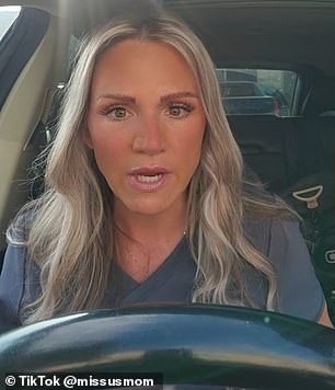 A content creator who goes by the username 'missusmom' posted a video explaining why she chooses to share the antiperspirant with her family members