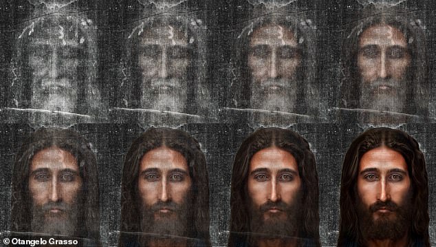 Graphic designer Otangelo Grasso created a progression of what Jesus might have looked like based on the image on the shroud