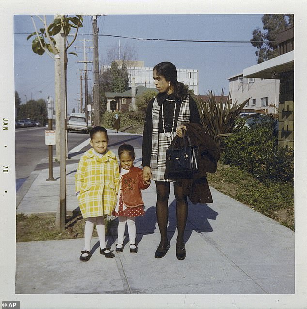 In 2009, Kamala suffered a personal blow when her mother (pictured in 1970 with her daughters), to whom she had a particularly close bond, died of colon cancer at the age of 70.