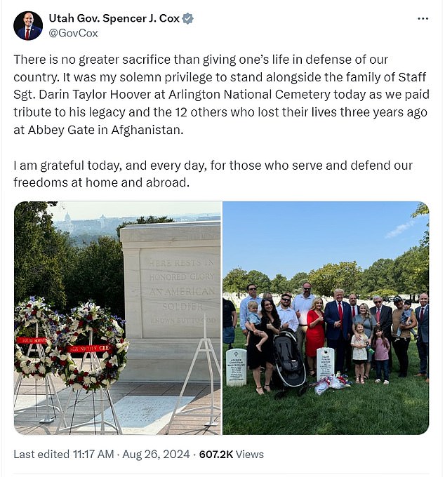 1724881498 279 Trump campaign responds to claims his trip to Arlington Cemetery