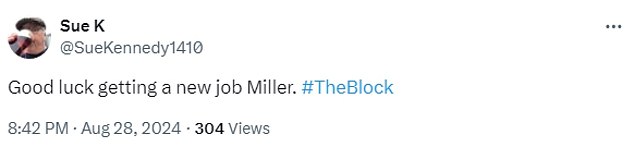 Many viewers quickly took to social media to show their support for the boys and applaud them for making the difficult decision to fire Miller